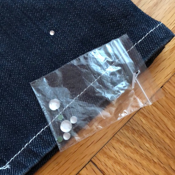 NWT, Microbe Denim Jeans with Crystals, Sz 2 (yo) - Picture 7 of 8